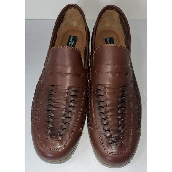 Rodd and Gunn Soft Leather Brown Mens Woven Loafer Size‎ 46 US 12 Slip On - Picture 9 of 10